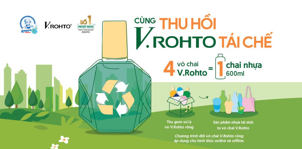 V.Rohto Việt Nam chung tay làm mát hành tinh cùng chương trình “Thu hồi và tái chế vỏ chai V.Rohto rỗng”