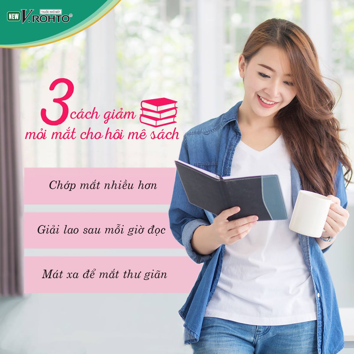 Cách giảm mỏi mắt mà các nàng “nghiện sách” nên biết