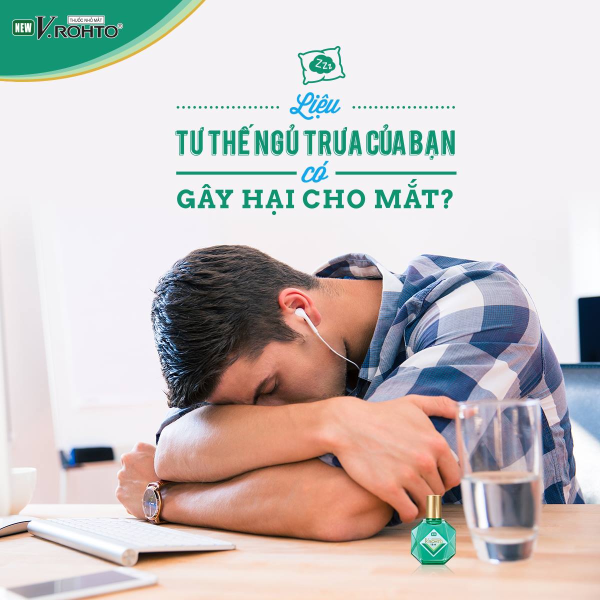 Ngủ trưa sai tư thế có thể gây hại cho mắt